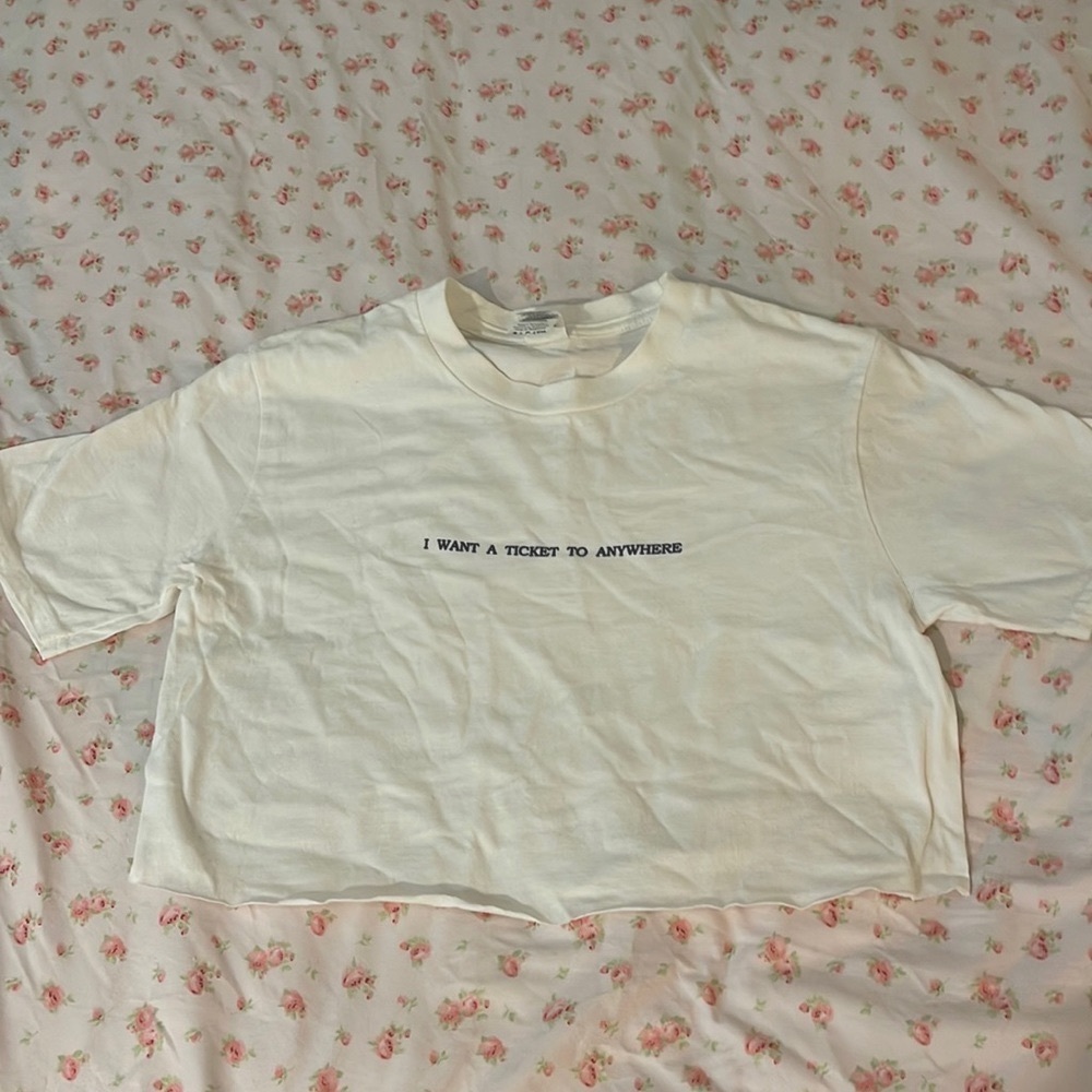 crop white tee♡